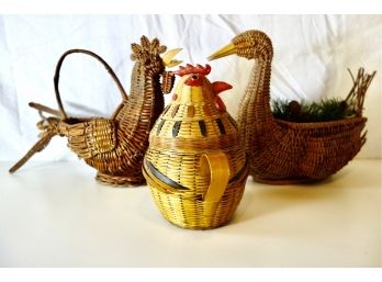 3 Bird Baskets