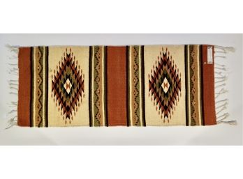 Lovely Wool Zapotec Indian Runner Imported By Marisol Imports
