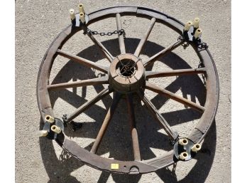 Antique Wagon Wheel Light Fixture