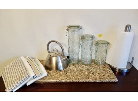 Teapot Glass Canisters, Like New Kitchen Towels, & More