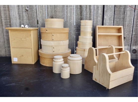 Unpainted Wood Nesting Boxes & More