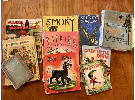 Antique & Vintage Children's Books Including Wizard Of Oz & Alice In Wonderland