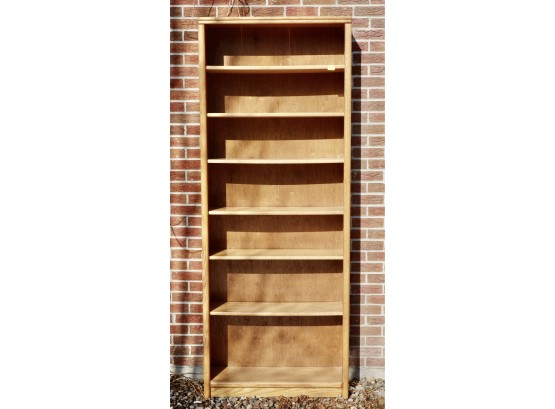 Oak Veneer Bookshelf With Adjustable Shelves