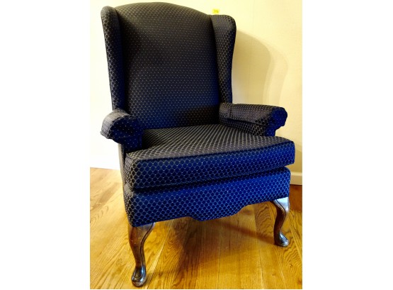 Blue Wing Back Chair