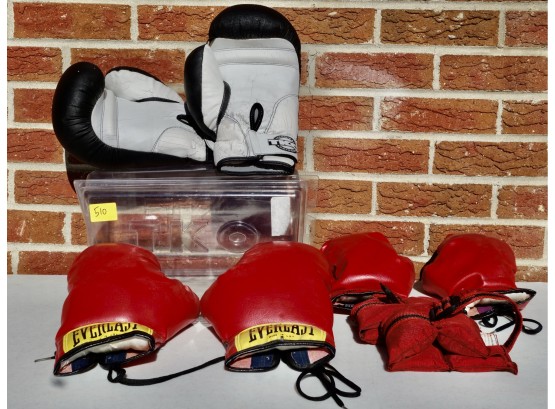3 Pairs Of Boxing Gloves & Ankle Weights
