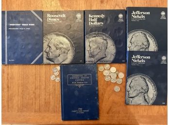 Nickel, Dime, Mercury Head Dime, & Kennedy Half Dollar Collection & More