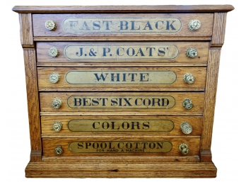 Antique JP Coats Spool Cabinet In Great Shape