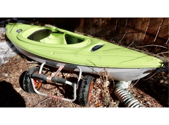8' Pelican RamX Kayak With Malone Kayak/canoe Cart
