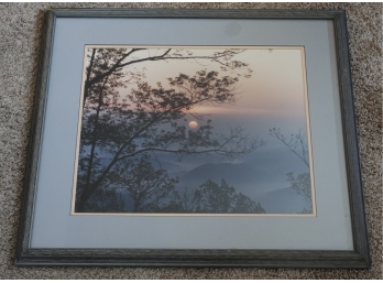 Large Framed Photo Of Beautiful Sunset