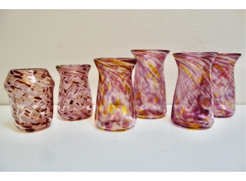 6 Art Glass Vases