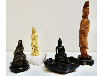 Assorted Small Buddha & Quan Yin Figurines