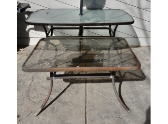 Glass Top Patio Table & Glass Top Coffee Table