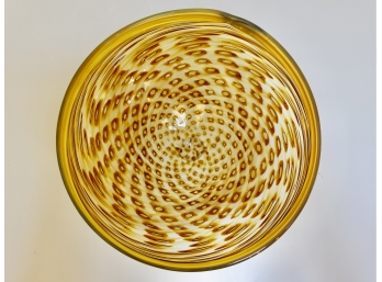 Gorgeous Signed Art Glass Bowl