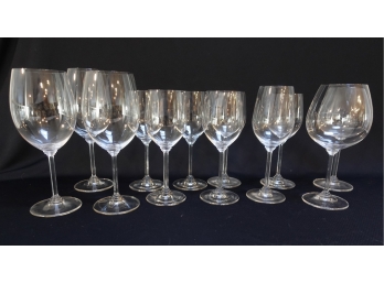 12 Riedel Wine Glasses In Varying Sizes