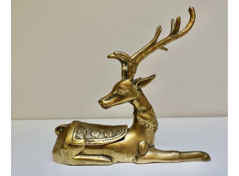Sareid Style Large Brass Deer