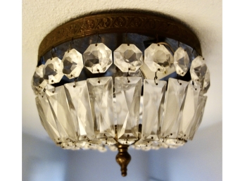 Beautiful Vintage Flushmount Crystal Light Fixture