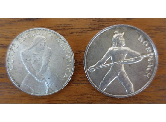 2 Vintage Swedish Coins