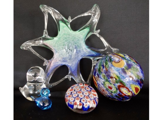 Assorted Vintage Art Glass Including Murano And Swedish