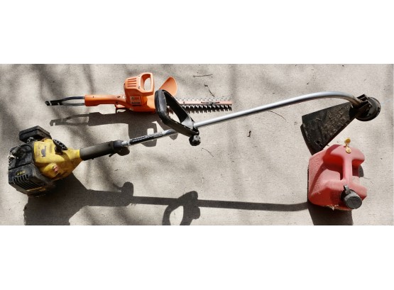 McCullough Eager Beaver 28 Weed Wacker And Black & Decker Hedge Trimmer
