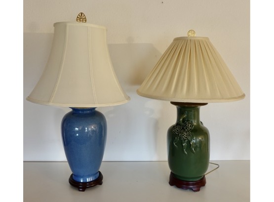 2 Asian Style Ceramic Lamps