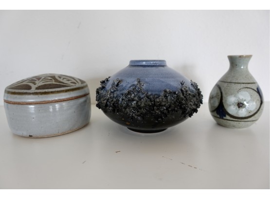 3 Pieces Of Handmade Pottery