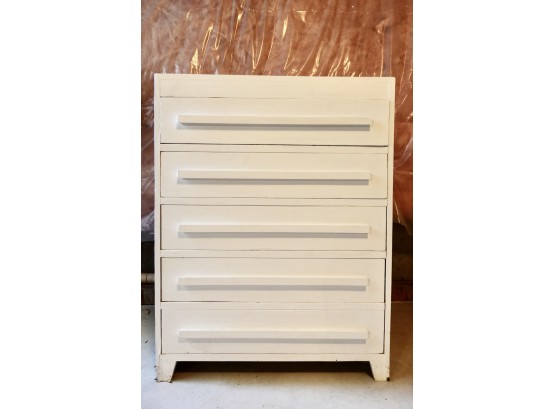 Painted White Mid Century Dresser