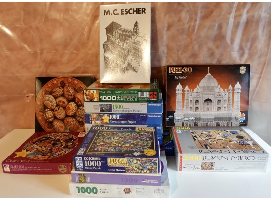 Large Lot Of Jigsaw Puzzles Including 3D