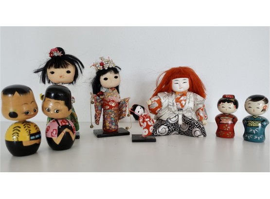 Assorted Vintage Asian Dolls