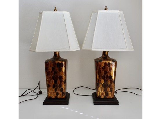 2 Glass Table Lamps