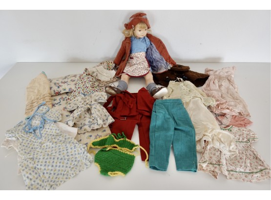 Vintage Efanbee Anne Shirley American Children Doll With Clothing And Bedding