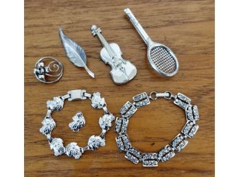 Sterling Bracelets, Pendant, & Pins
