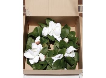 New In Box Faux Magnolia Wreath From Pier 1