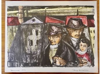 Mid Century Signed Lithograph, Unframed