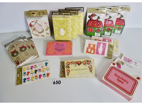 New Old Stock Vintage Invitations And Note Cards In Packaging