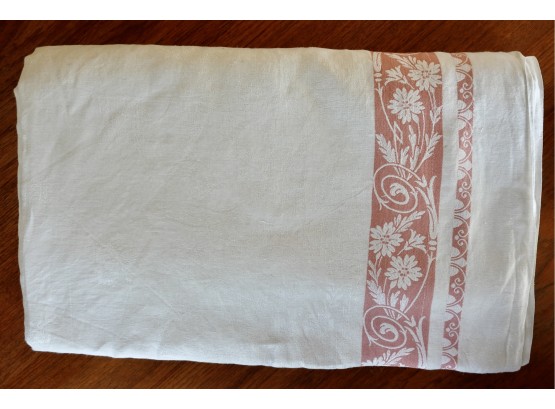 Huge And Gorgeous Reversible Vintage Tablecloth