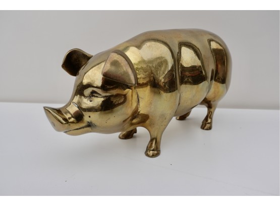 Large Brass Pig