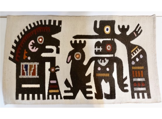Mid Century Tribal Woven Wall Hanging, 24' X 42'