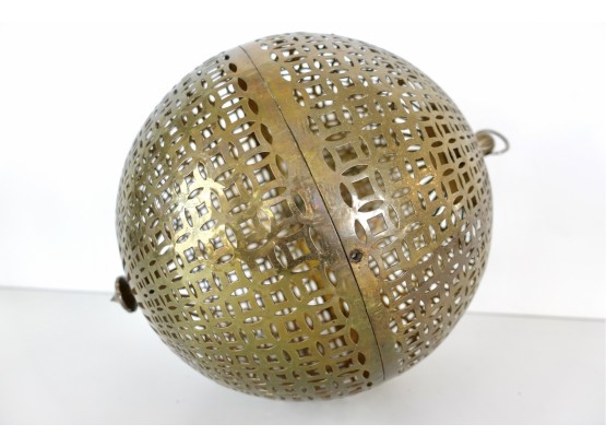 Cool Large Punched Brass Globe