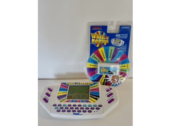 Vintage Wheel Of Fortune Electronic Game With Extra Unopened Cartridge