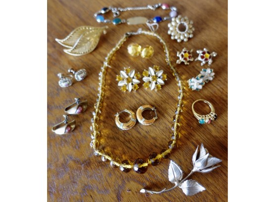 Assorted Vintage Costume Jewelry & More