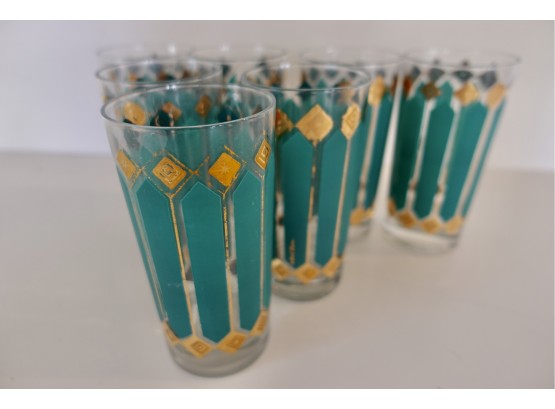 7 Mid Century Fred Press Glass Tumblers