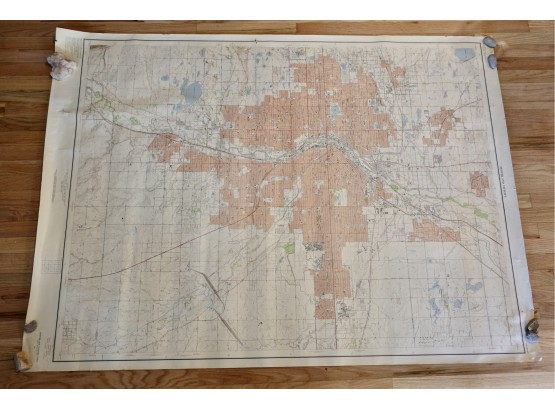 Very Large 1957 Map Of Denver & Vicinity