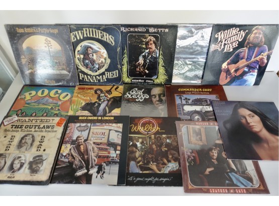 Assorted Country And Country Rock Vinyl Records