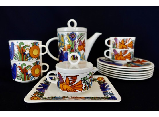 Villeroy & Boch Acapulco China Including Coffee Pot, 2 Types Of Mugs, Creamer, 6 Plates, & More