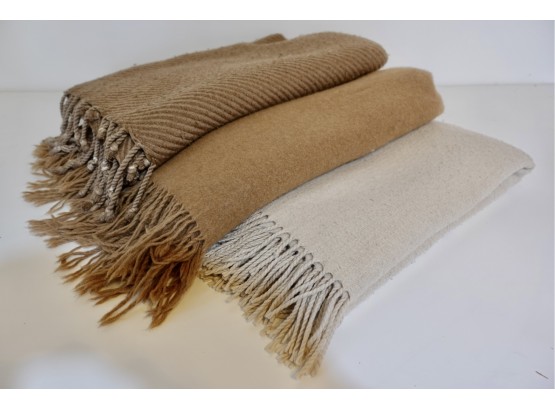 Cashmere And Camel Wool Throws