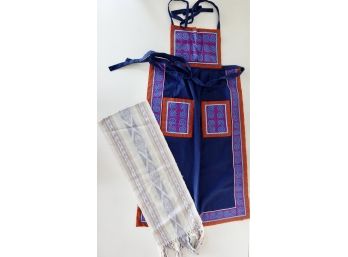 Mola Apron And Woven Runner