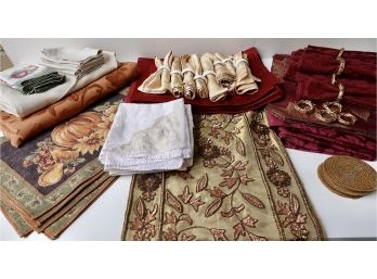 Large Assortment Of Table Linens