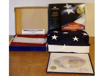 2 US Flags, One Flown At The Capitol On 9/11/06