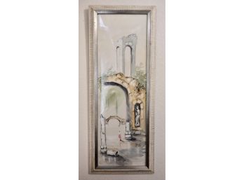 Mid Century Water Color Painting By Gina Titled 'Solitude'