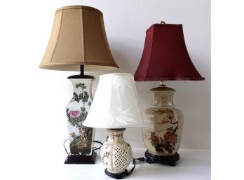 3 Asian Style Lamps